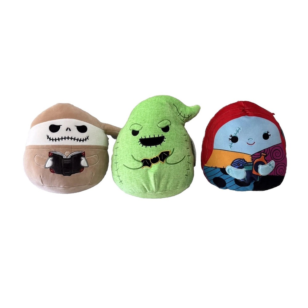 Nightmare Before Christmas 9" Squishmallow Set- Jack, Oogie Boogie, Sally